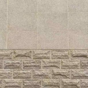 绵阳 黄金麻自然面蘑菇石配荔枝面干挂