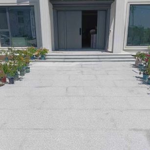 绵阳 芝麻白花岗岩地铺石地面铺装