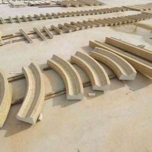 绵阳 黄金麻花岗岩别墅线条