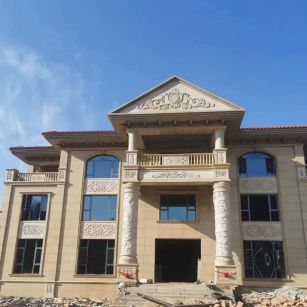 绵阳 黄金麻花岗岩别墅外墙干挂