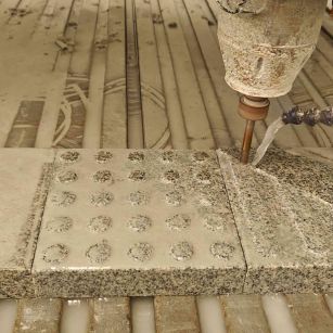 绵阳 芝麻白花岗岩石材盲人石、盲道石、盲点石