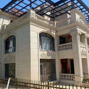 绵阳 黄金麻花岗岩荔枝面别墅外墙干挂