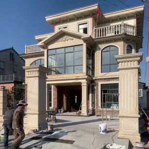 绵阳 黄金麻花岗岩荔枝面别墅外墙干挂私家专属