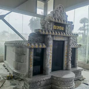 绵阳 芝麻白墓碑效果展示图