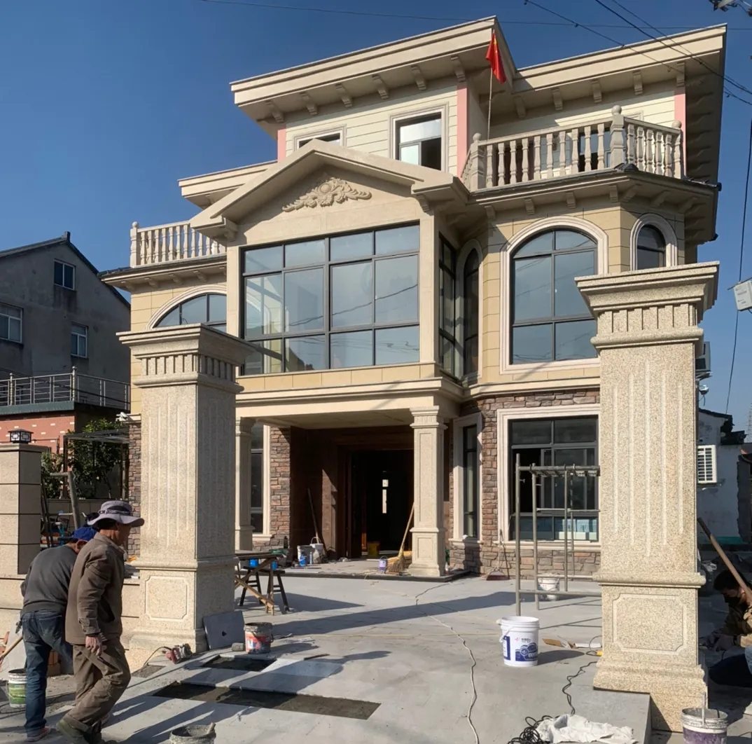 绵阳 黄金麻花岗岩荔枝面别墅外墙干挂私家专属