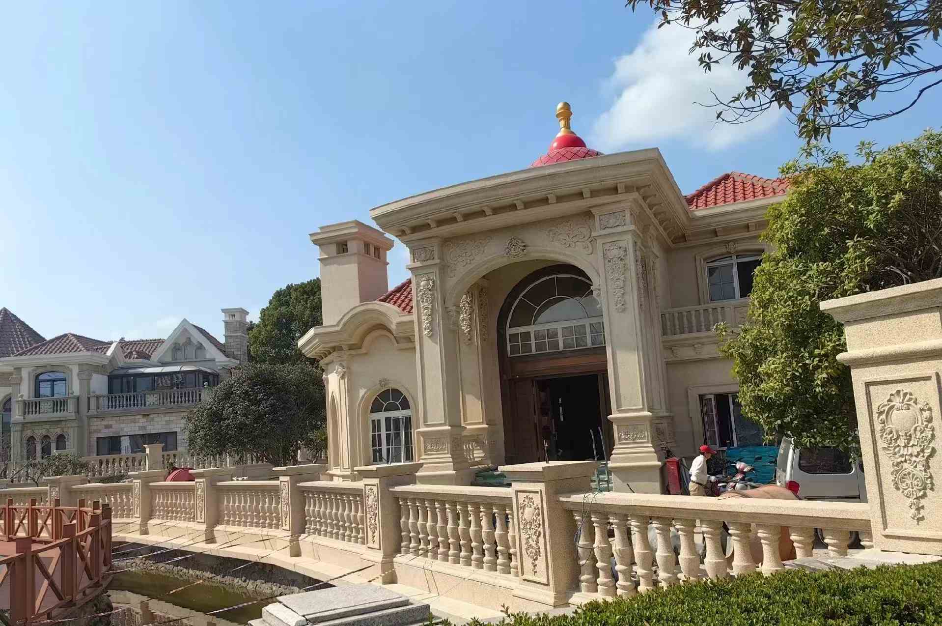 绵阳 黄金麻花岗岩欧式别墅