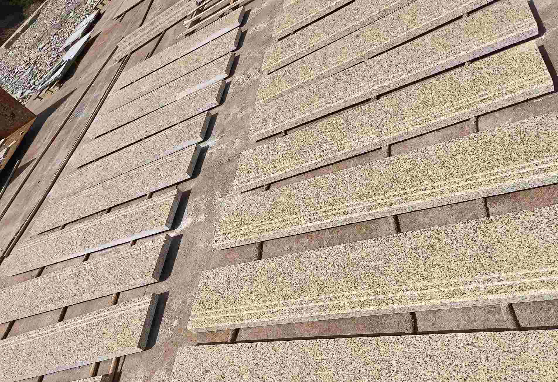 绵阳 黄金麻花岗岩光面楼梯踏步