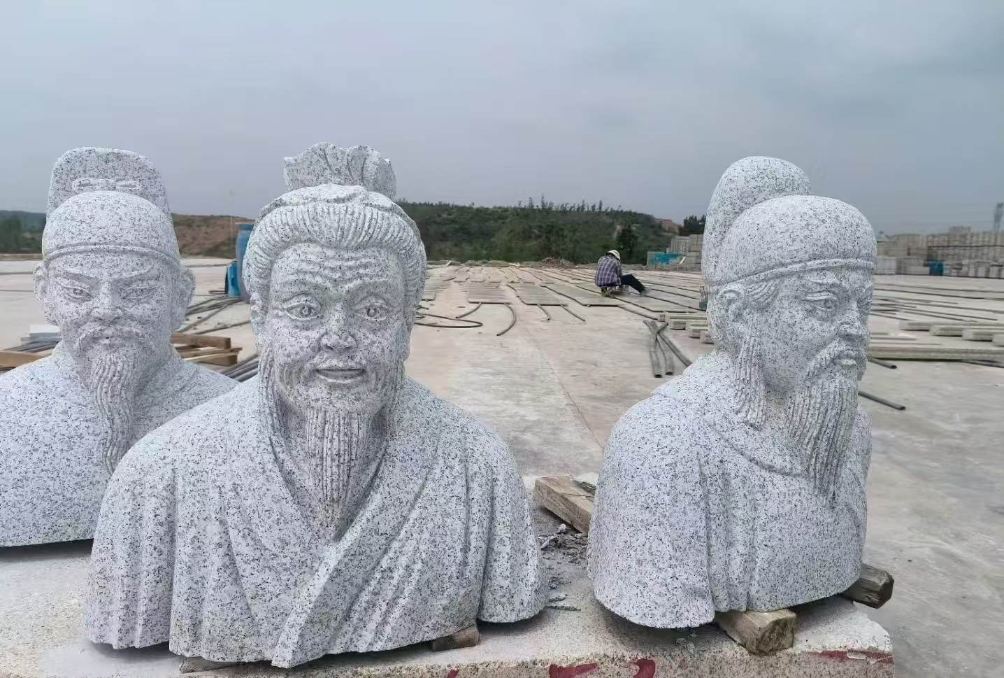 绵阳 白麻花岗岩石材人物立体雕刻