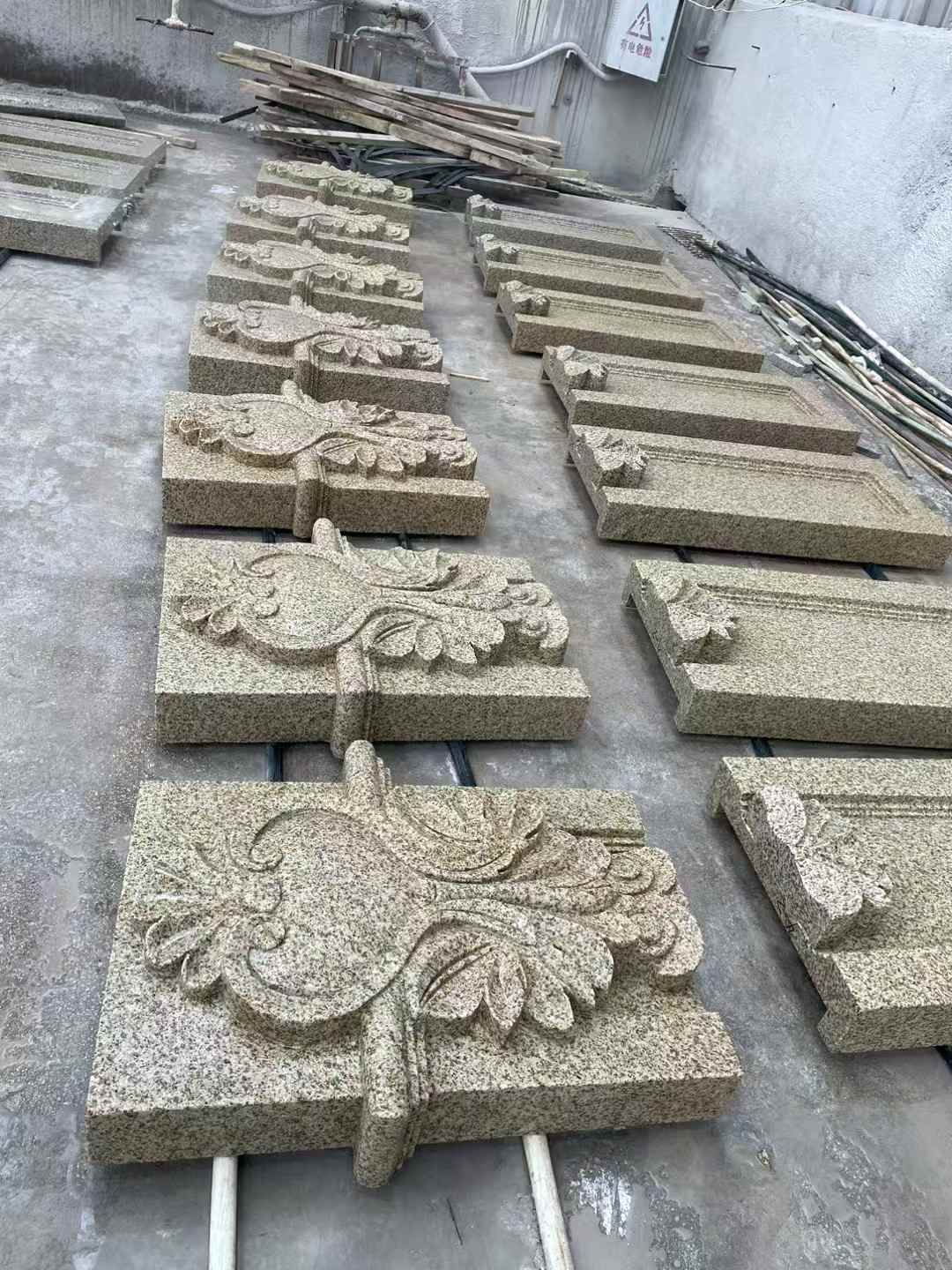 绵阳 黄金麻花岗岩别墅外墙雕刻板