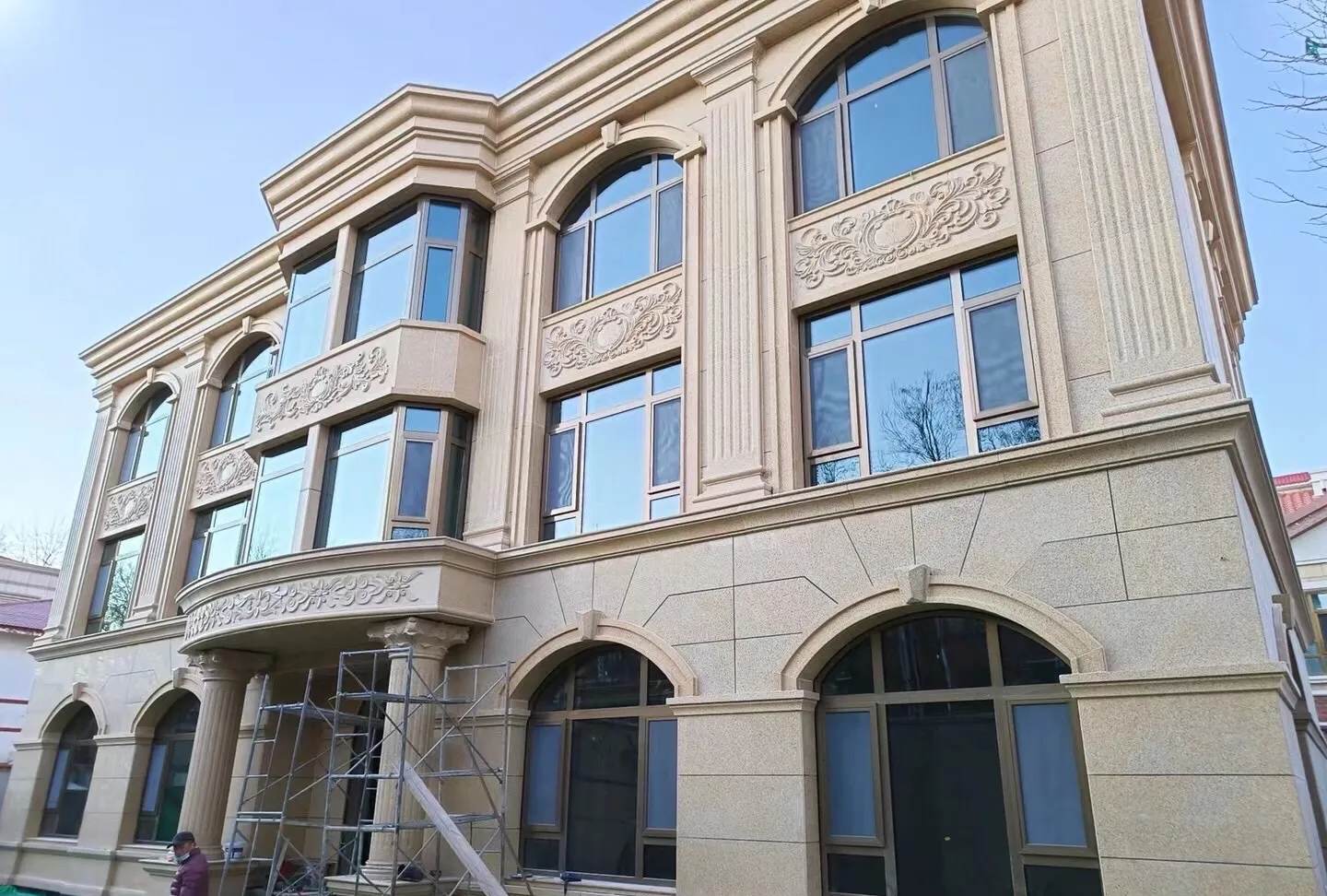 绵阳 黄金麻花岗岩别墅外墙干挂